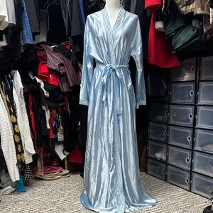 Elegant Blue Women's Robe-Vintage